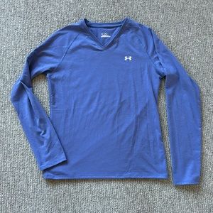 Under Armour Heatgear long sleeve vneck shirt S NWOT